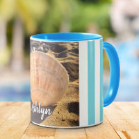 Seashell Beach Photo Script Custom Name Modern