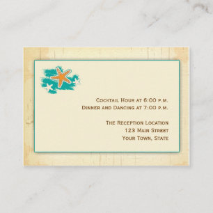 Seashell Beach Reception Enclosure Card