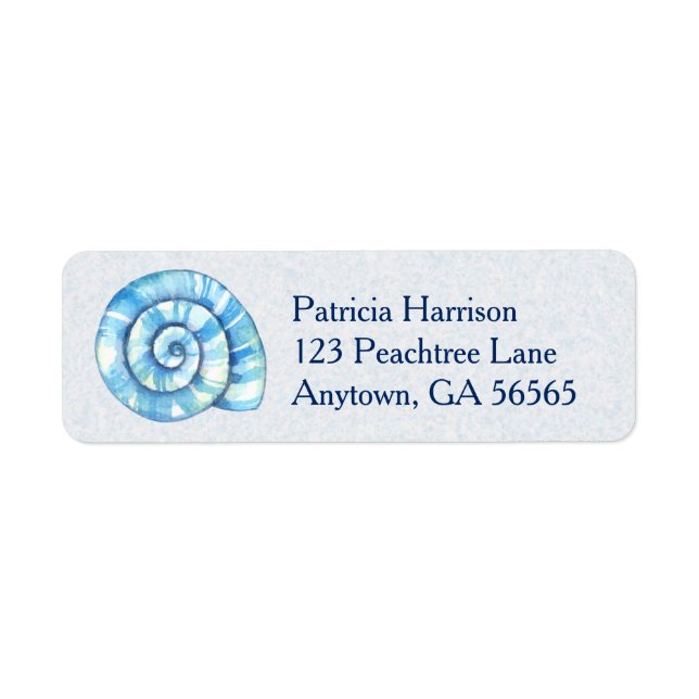 Seashell Beach Return Address Label (Front)