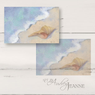Seashell Beach Sea Wave Sand Blue White  Decoupage Tissue Paper