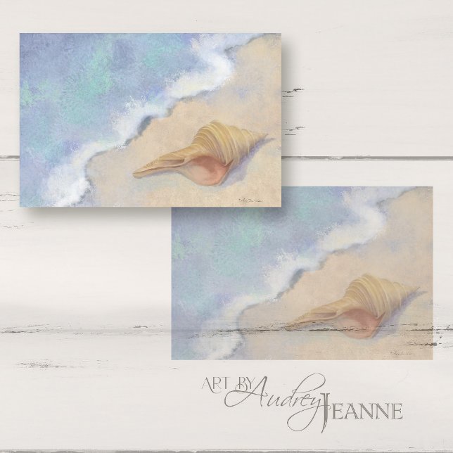Seashell Beach Sea Wave Sand Blue White  Decoupage Tissue Paper (Creator Uploaded)