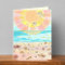 Seashell Beach Sunrise Blank Card