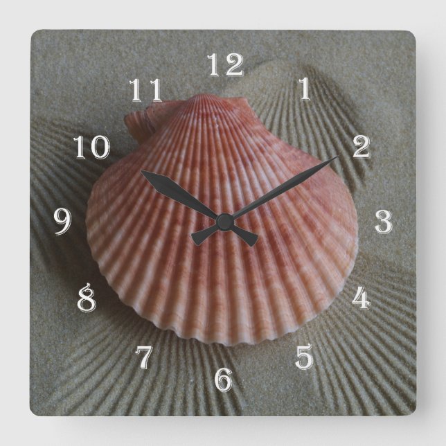 Seashell Beach Wall Clock (Front)