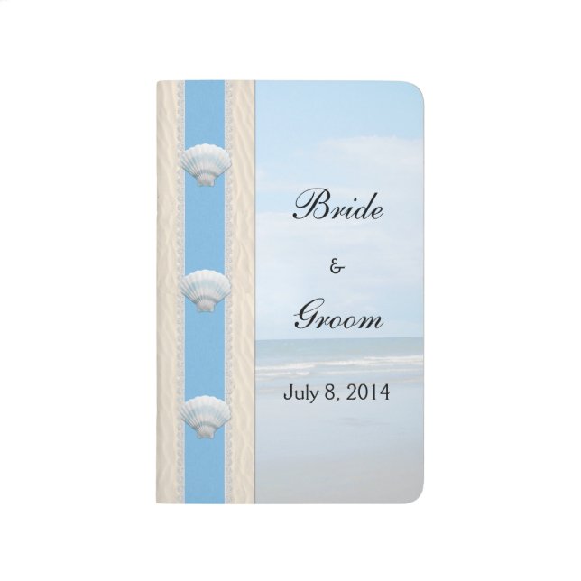 Seashell Beach Wedding Guest Book (Front)