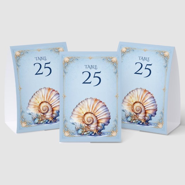 Seashell beach wedding table stand accessories (Insitu(Multi))