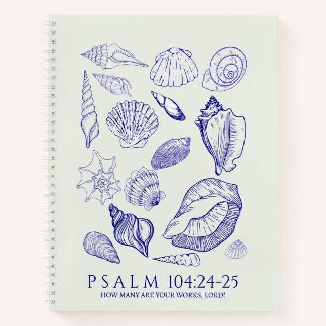 Seashell Bible Verse Notebook (Front)
