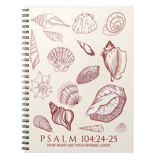 Seashell Bible Verse Notebook (Front)