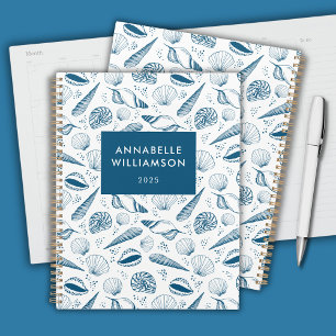 Seashell Blue and White beach Planner