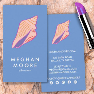 Seashell Chic Beach Beauty Salon Simple Modern  Business Card
