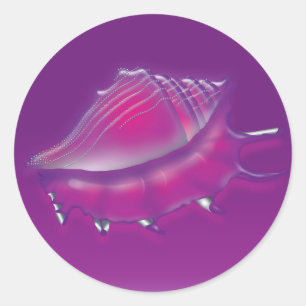 Seashell Classic Round Sticker