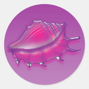 Seashell Classic Round Sticker