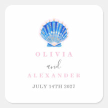 Seashell coastal beach wedding
