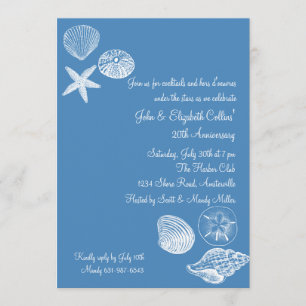 Seashell Collection Anniversary Party Invitation