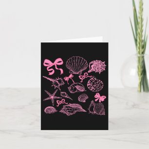 Seashell Coquette Bow Hawaii Beach Summer Vacation Card