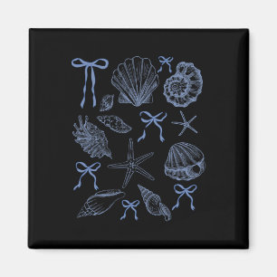 Seashell Coquette Bow Hawaii Beach Summer Vacation Magnet