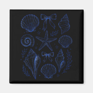 Seashell coquette bow starfish seashell summer for magnet