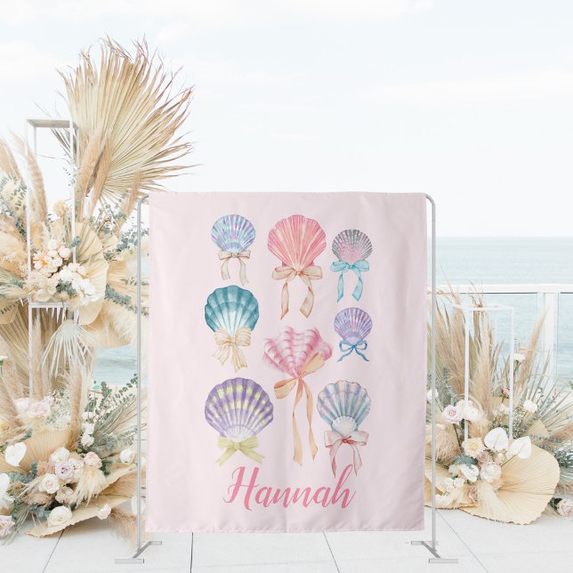 Seashell Coquette Party Banner Tapestry (Creator Uploaded)