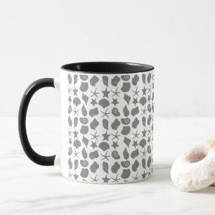 Seashell dark grey mug