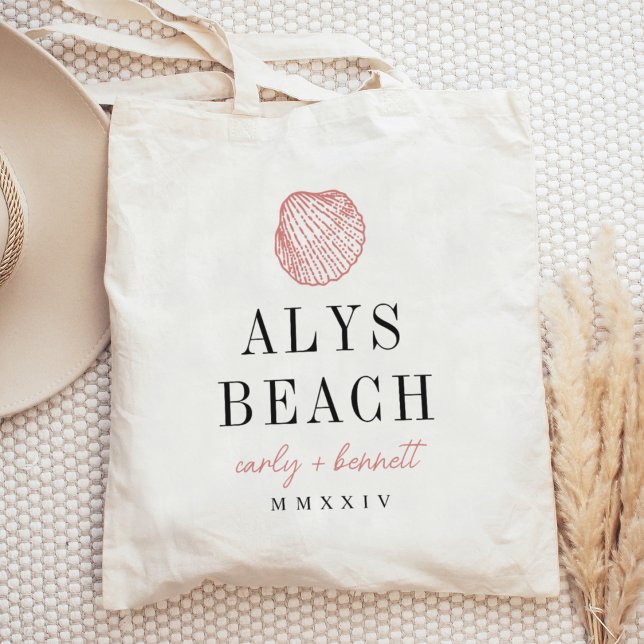 Seashell Destination Wedding Welcome Tote Bag (Creator Uploaded)