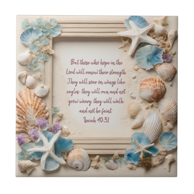 Seashell Dreams Frame  Ceramic Tile (Front)