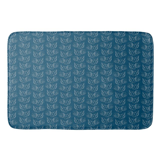 Seashell elegant pattern wrapping paper bath mat (Front)