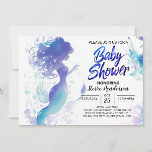Seashell Fantasy: Mermaid Baby Shower Invitation