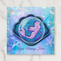 Seashell Fit for a Mermaid Glitter Birthday Party