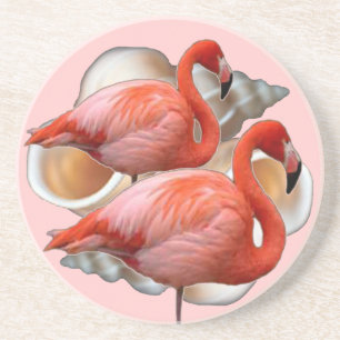 Seashell Flamingo Coaster