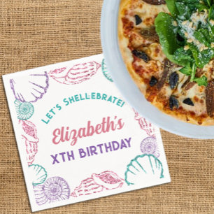Seashell Girls Birthday Napkin