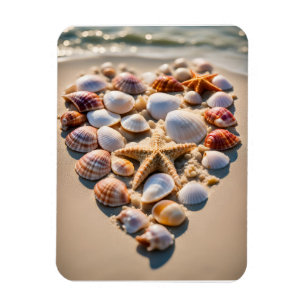 Seashell Heart  Magnet