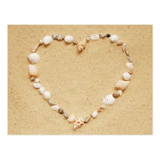 Seashell Heart Postcard