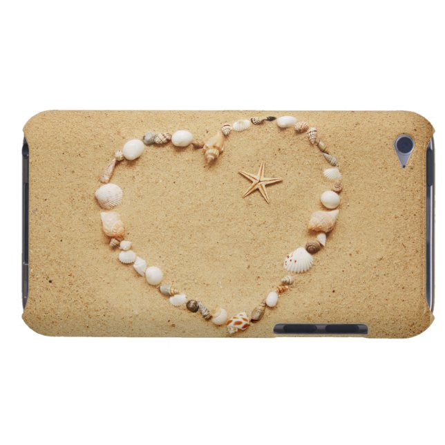 Seashell Heart with Starfish iPod Touch Cover (Back Horizontal)