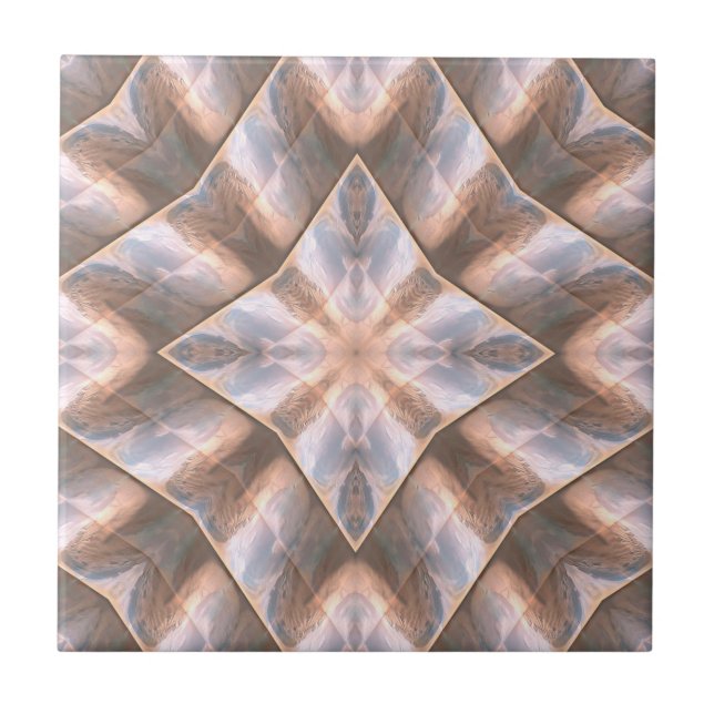 Seashell Layers Ceramic Tile (Front)