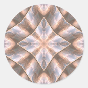 Seashell Layers Classic Round Sticker