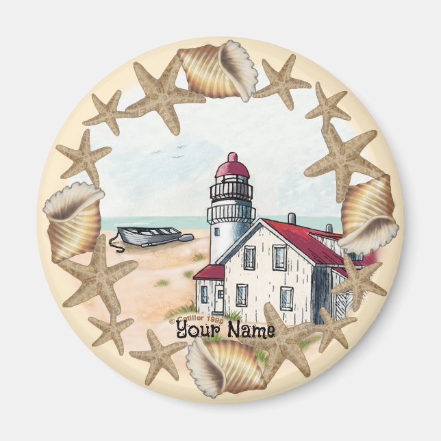 Seashell Lighthouse   Magnet (Front)