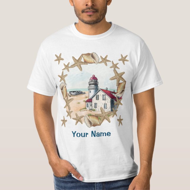Seashell Lighthouse  t-shirt (Front)