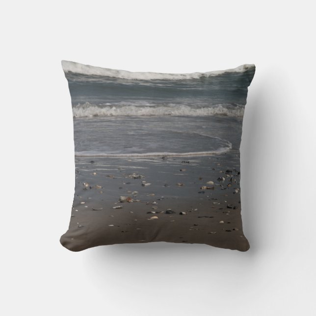 Seashell Littered Beach Pillow (Front)