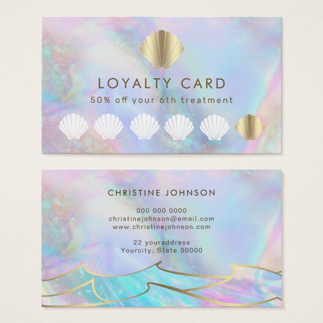 seashell logo loyalty card (Front & Back)