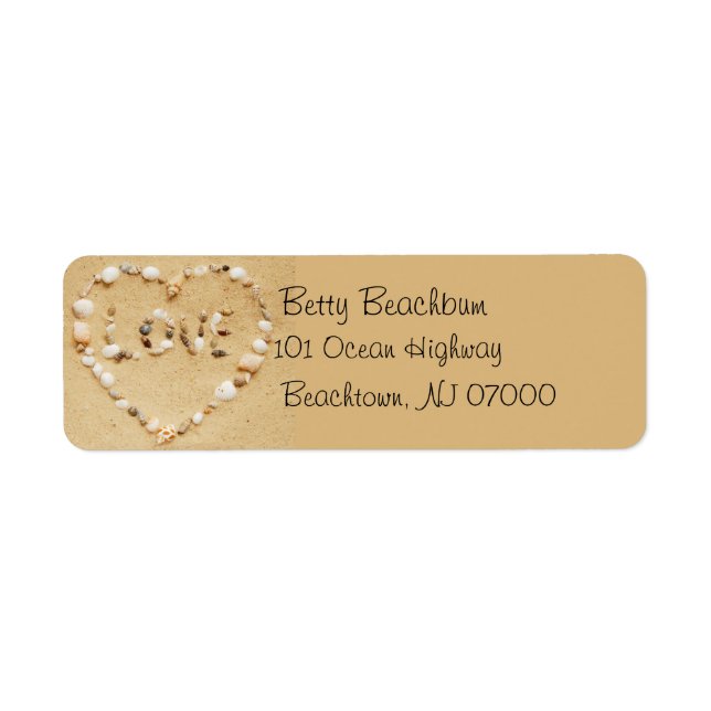 Seashell Love Address Labels (Front)