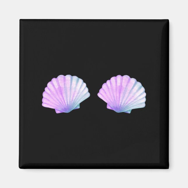 Seashell Mermaid Briere Bikini Bra Clam Shell Magnet (Front)