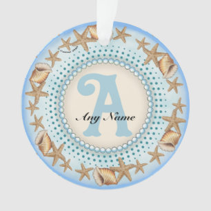 Seashell Monogram Ornament