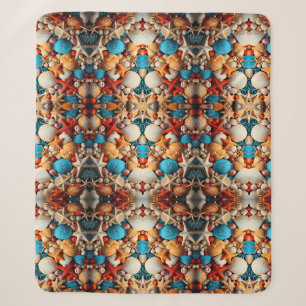Seashell Mosaic Sherpa Throw