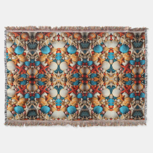Seashell Mosaic Sherpa Throw Blanket