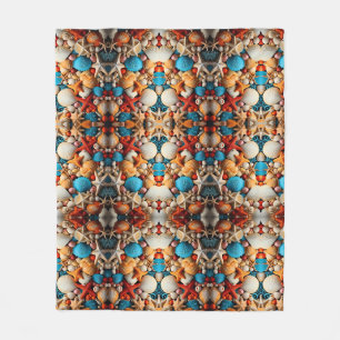 Seashell Mosaic Sherpa Throw Fleece Blanket