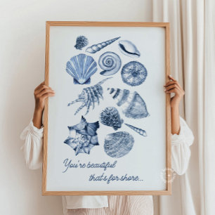 Seashell Nursery Print Personalised Quote