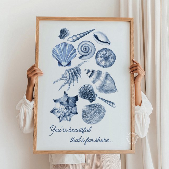 Seashell Nursery Print Personalised Quote (Seashell Nursery Print Personalized Quote)