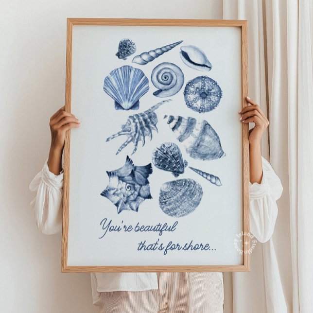 Seashell Nursery Print Personalised Quote (Seashell Nursery Print Personalized Quote)