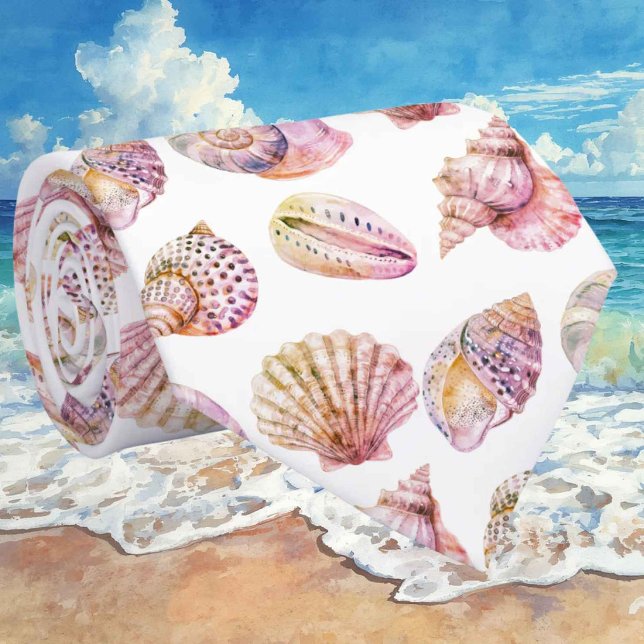 Seashell Ocean Nautical Pattern Neck Tie (Creator Uploaded)