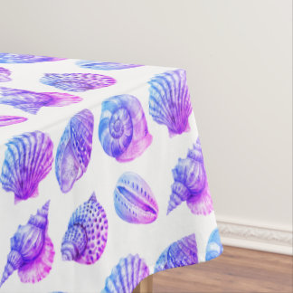 Seashell Ocean Nautical Pattern Tablecloth