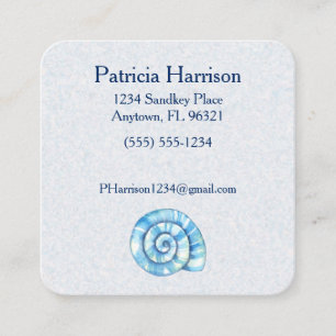 Seashell Ocean Themed Personalized Business Card